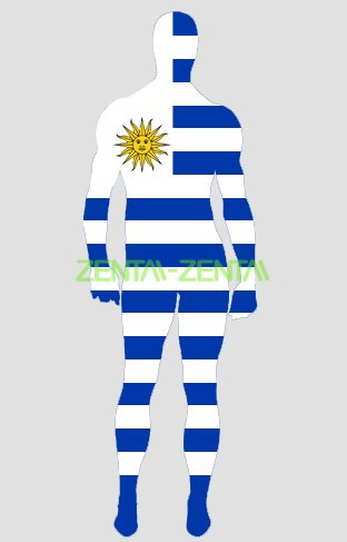 Uruguay Flag Spandex Lycra Zentai Suit