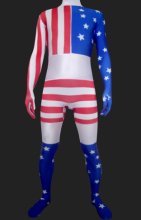 USA Full Body Suit | Red, Blue and White Spandex Lycra Zentai Suit USA Full Body Suit | Red, Blue and White Spandex Lycra Zentai Suit