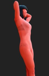 Watermelon Red Full-body Modal Unisex Zentai Suit