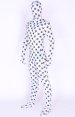 White Lycra Spandex Full Body Zentai Suit With Stars Pattern