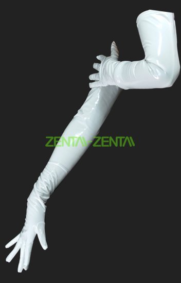 White PVC Long Gloves