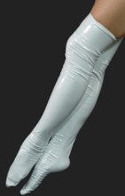 White PVC Long Stockings White PVC Long Stockings