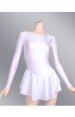 White Spandex Lycra Long Sleeves Jersey Dress