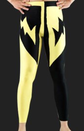 Yellow and Black Flash Spandex Lycra Pants