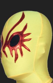 Yellow and Red Scar Evil Masquerade Zentai Hood