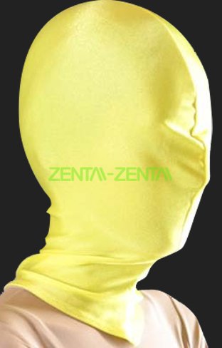 Yellow Lycra Zentai / Full Body Suit Hood