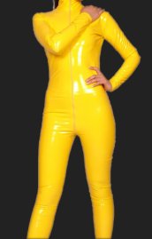 Yellow PVC Jumpsuits/Catsuits