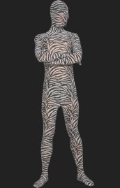 Zebra-Black and White Spandex Lycra Zentai Suits