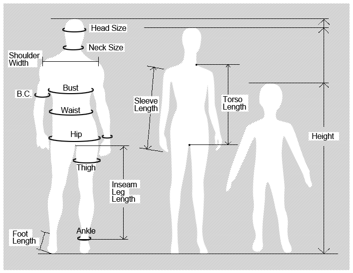 Inseam Size Chart Height