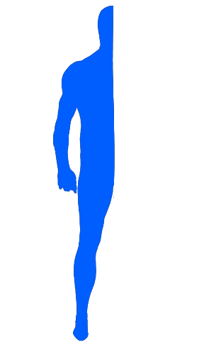 split left blue